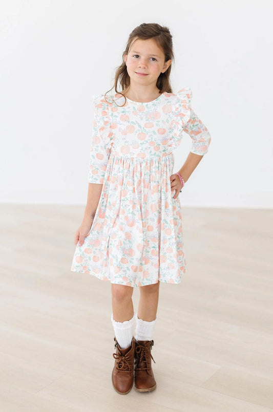 Pretty Pumpkins Ruffle Twirl Dress Mila & Rose