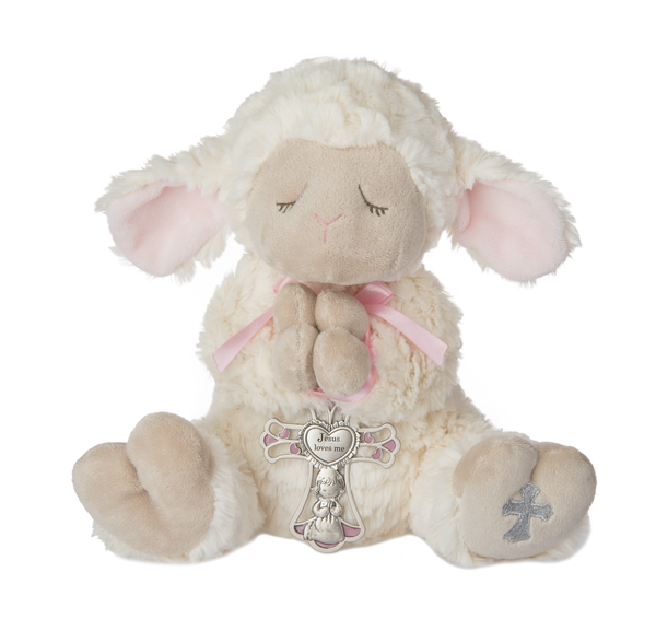 Serenity Lamb w/ Crib Cross - Girl (2 pc. set)