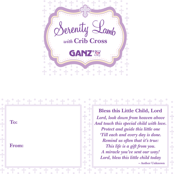 Serenity Lamb w/ Crib Cross - Girl (2 pc. set)