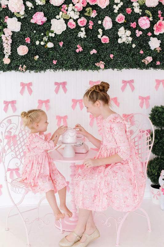 Howdy 3/4 Sleeve Ruffle Twirl Dress