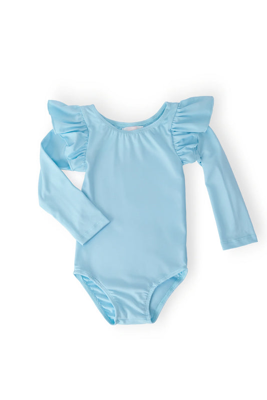 BLUEBIRD L/S FLUTTER SLEEVE LEOTARD