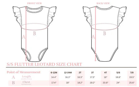 WILD ONE S/S FLUTTER SLEEVE LEOTARD