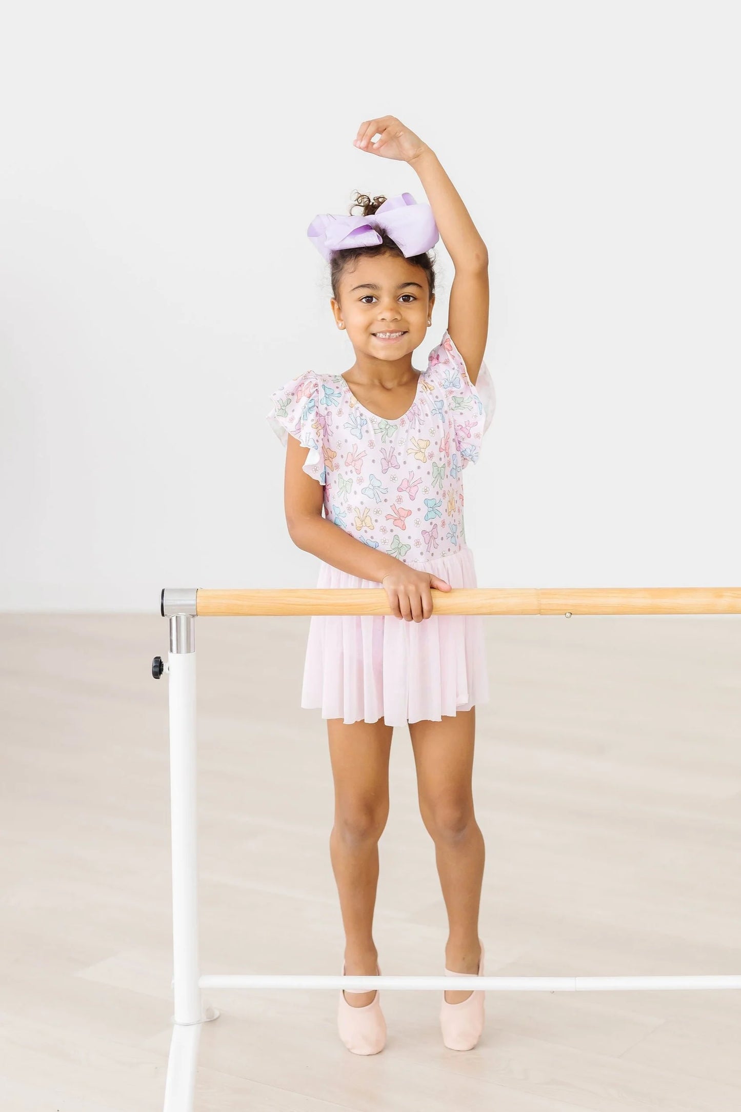 SPRINGTIME BOWS S/S TWIRL LEOTARD