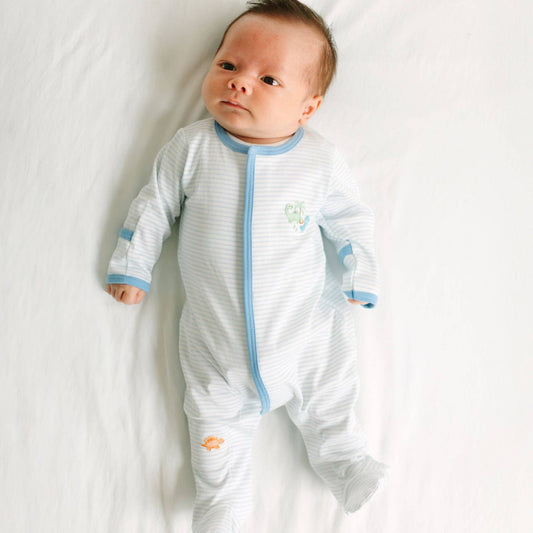 Dino - Land Embroidered Footie