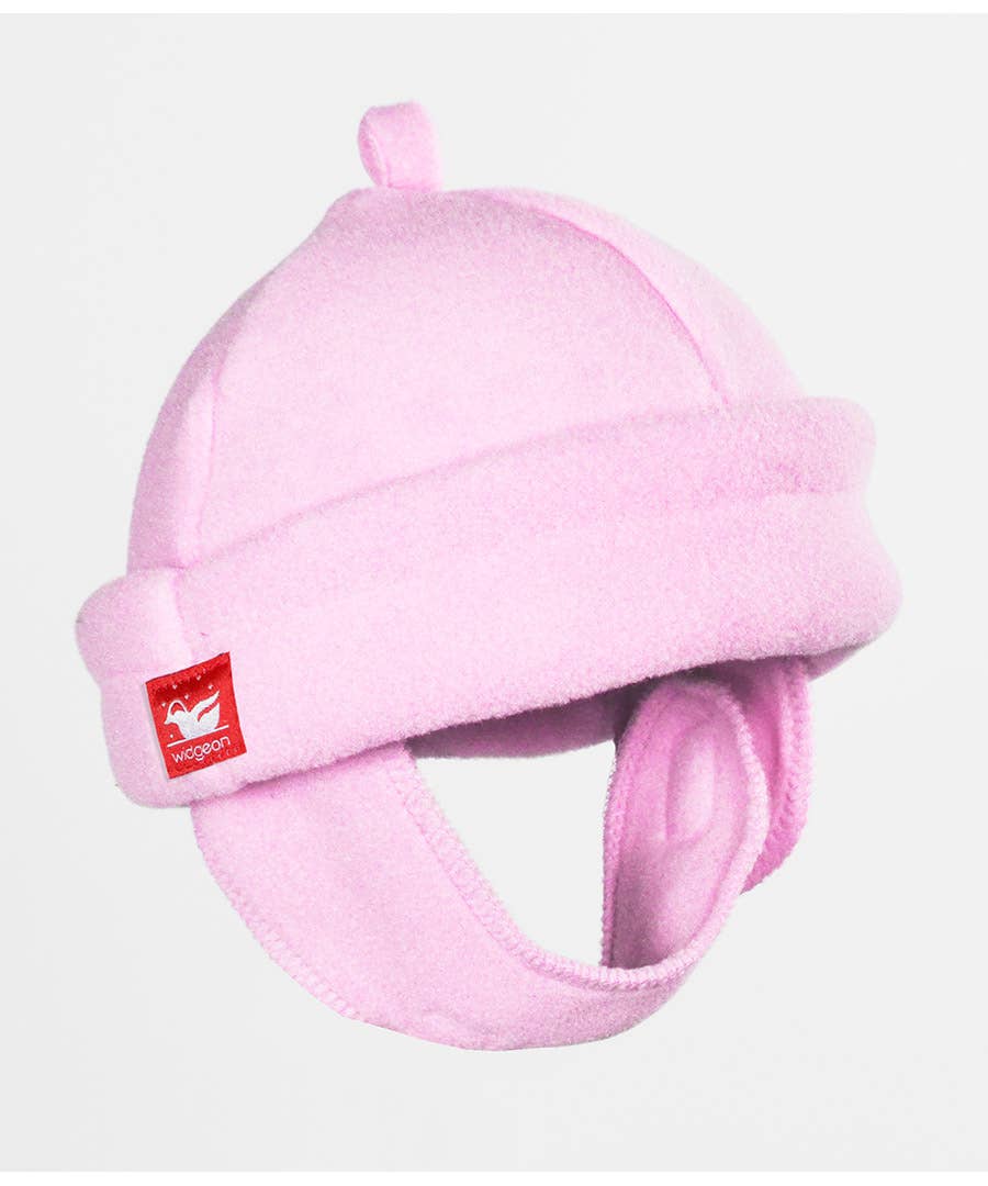 Warmplus Fleece Beanie With Chin Strap: Light Pink