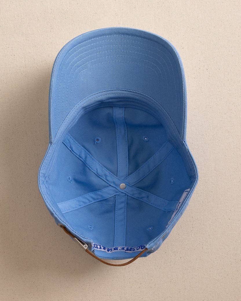 (M) Mini Skipjack Leather Strap Hat: Ocean Channel