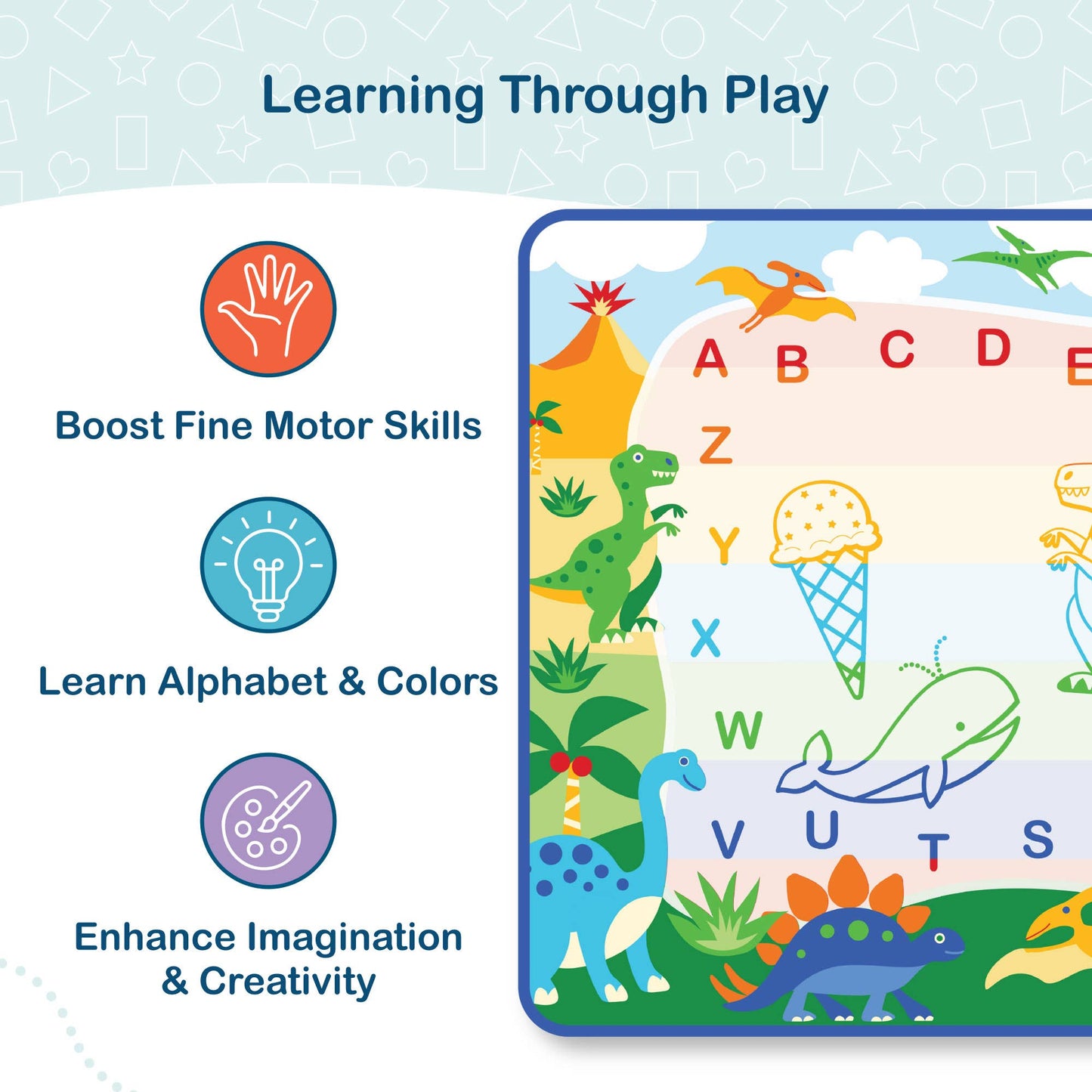 Dinosaur Land Doodle Mat