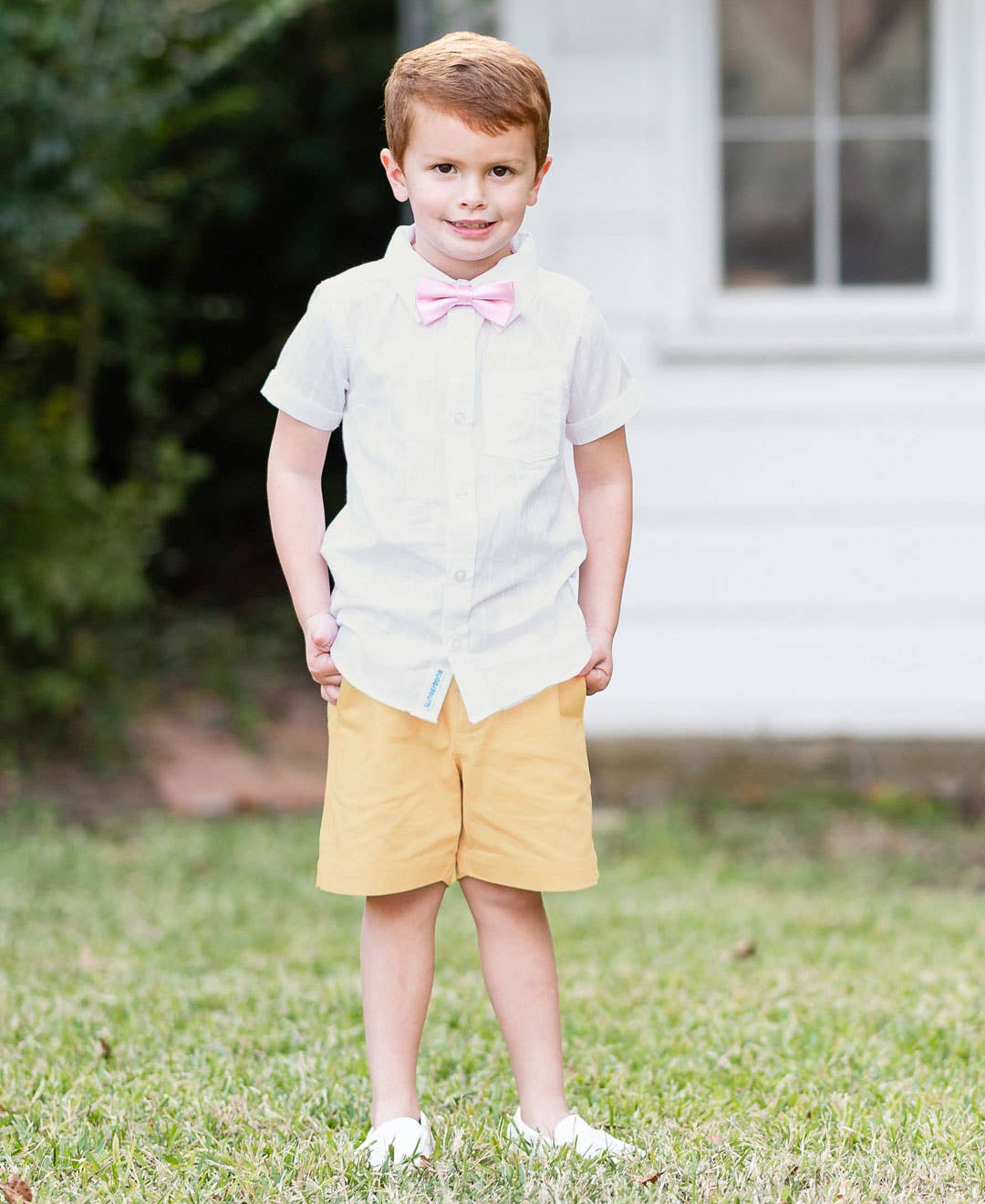 Boys Sunny Khaki Chino Shorts: Off-White