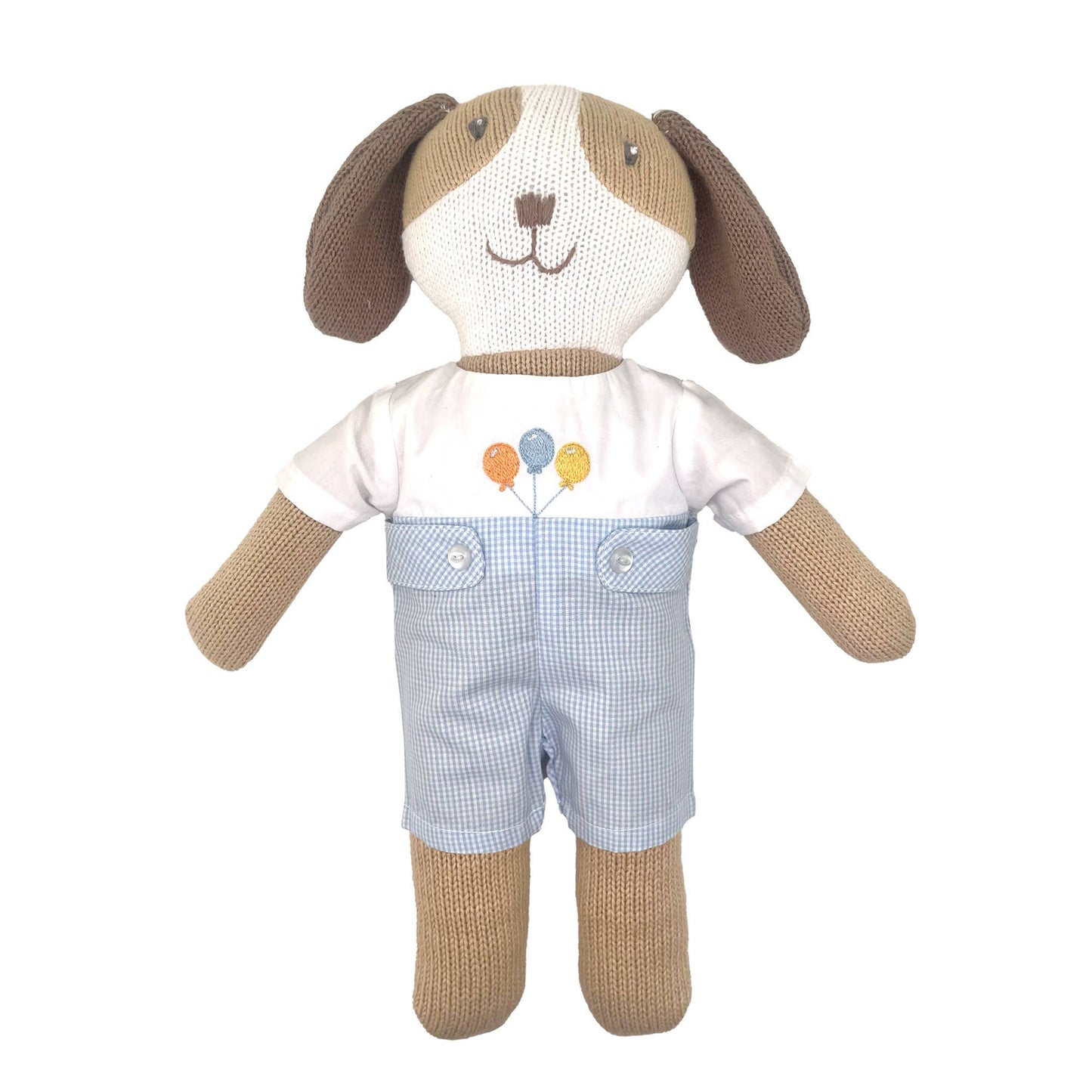 Romper only* Knit Dog Doll with Birthday Embroidered Romper: Romper Only / 14"