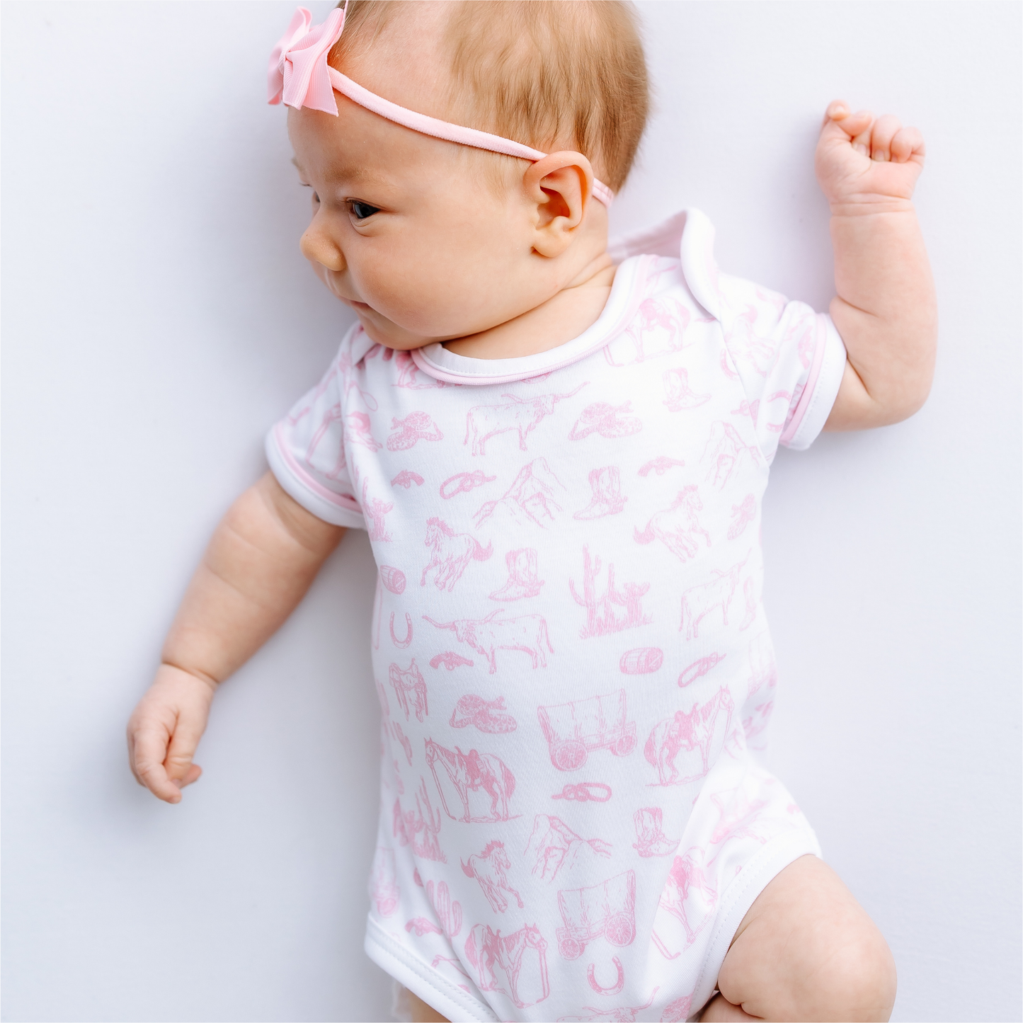 Wild West Toile Bodysuit - Pink