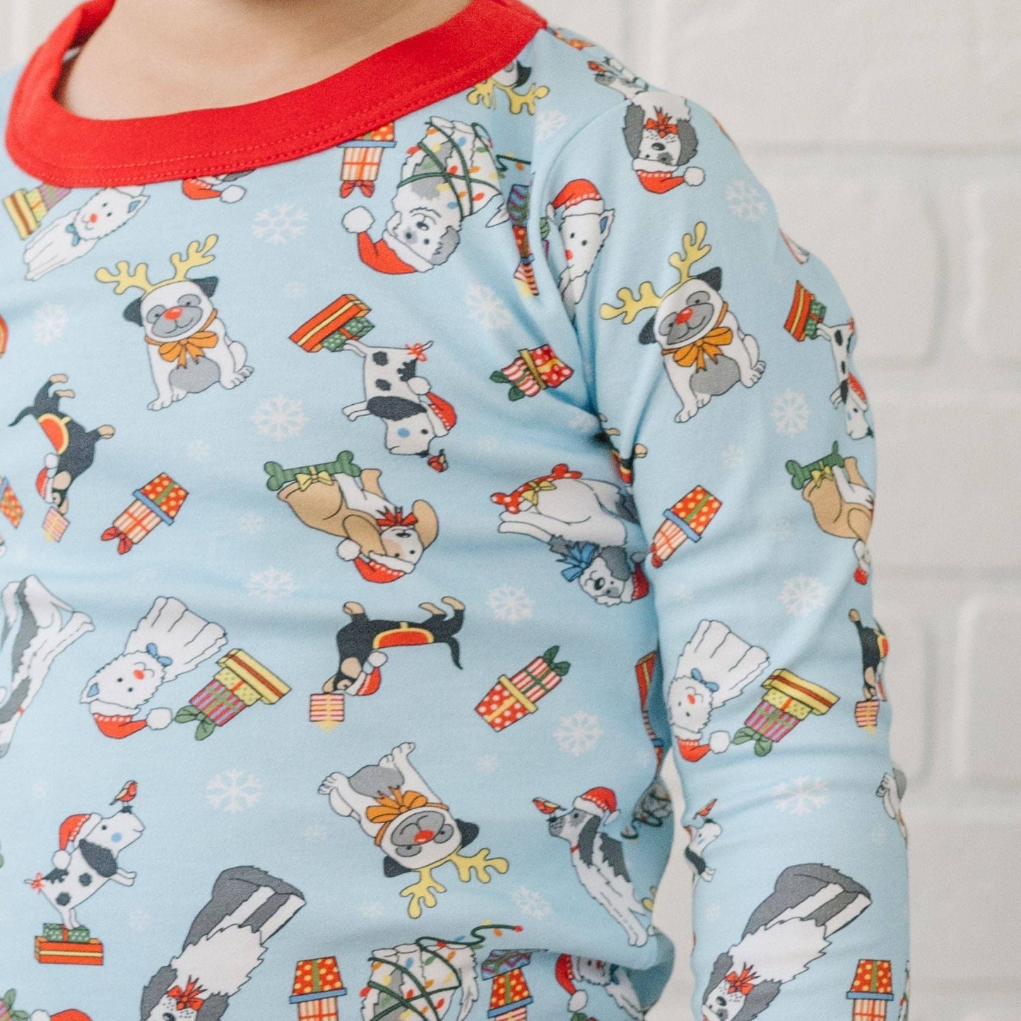 Yappy Christmas Long Pajamas - Blue