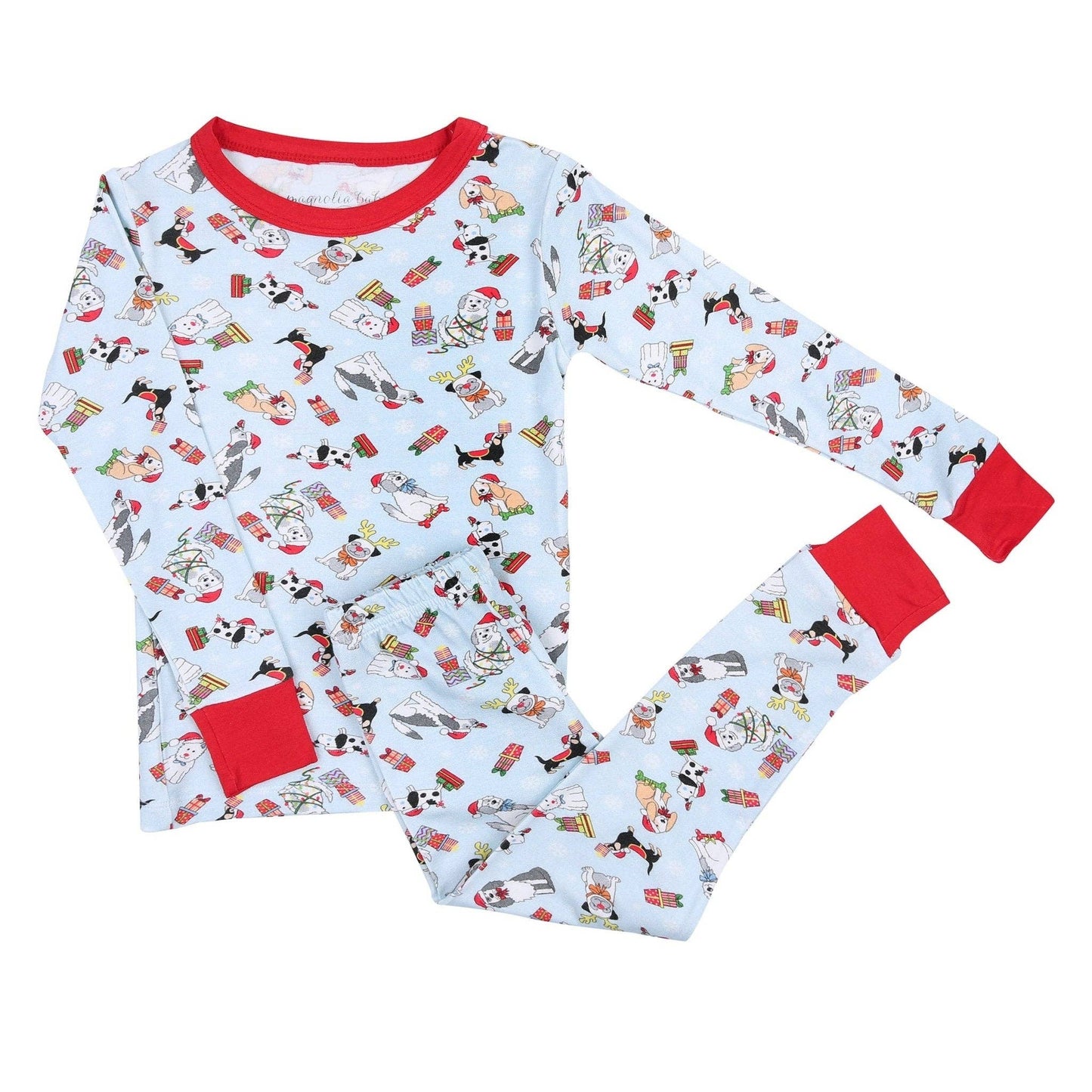 Yappy Christmas Long Pajamas - Blue