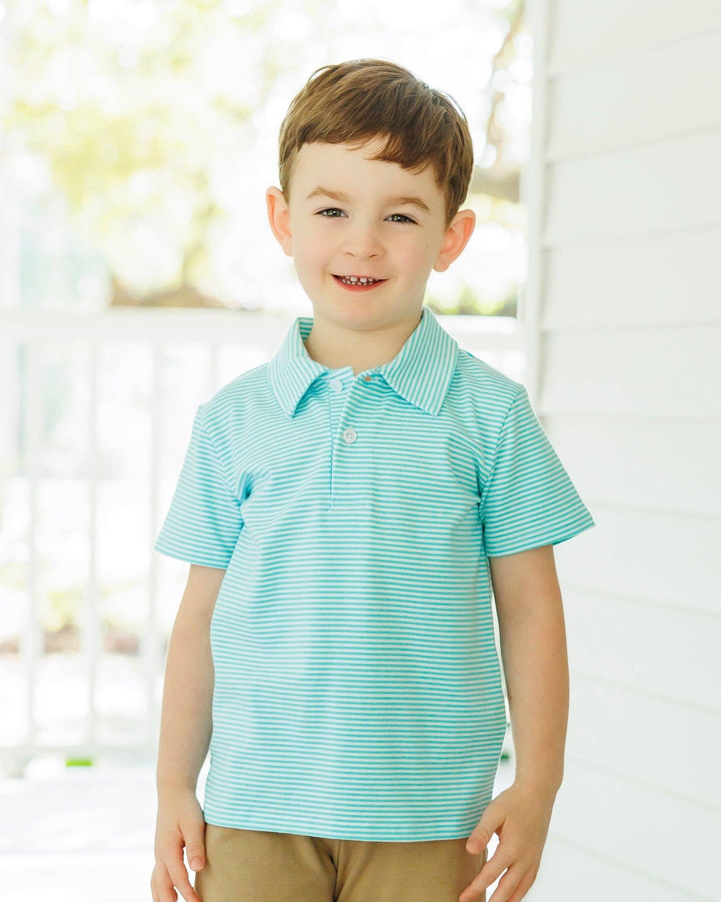 Michael Polo- Dark Mint Stripe