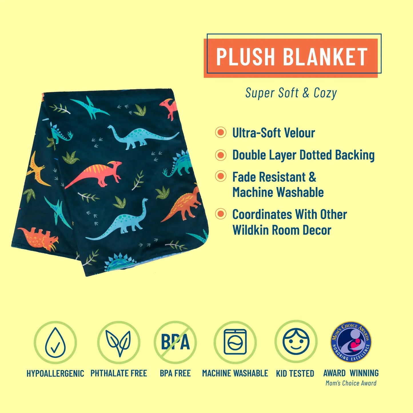 Jurassic Dinosaurs Plush Blanket