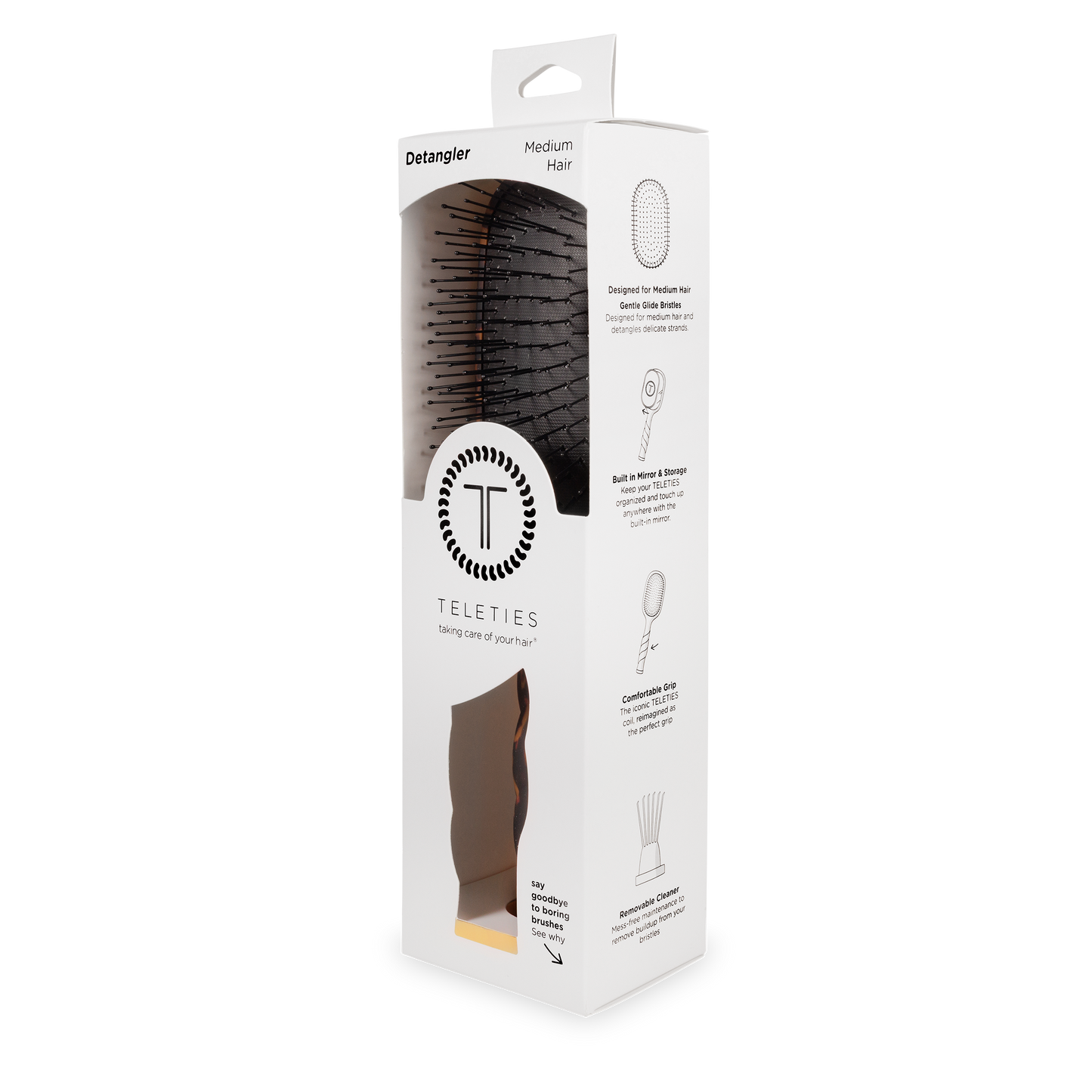 Detangler Hair Brush for Medium Hair - Tortoise