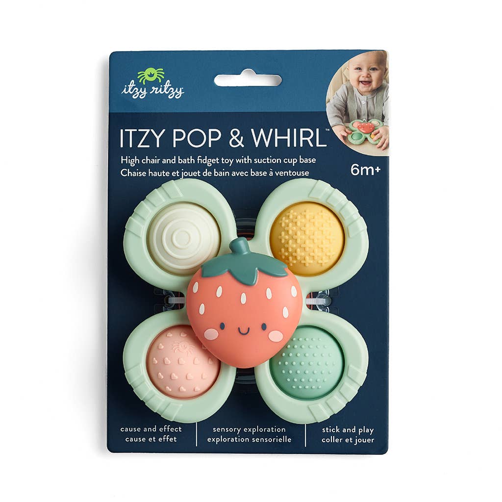 *NEW OPTION* Itzy Pop & Whirl™ - Bath + Travel Toy: Strawberry