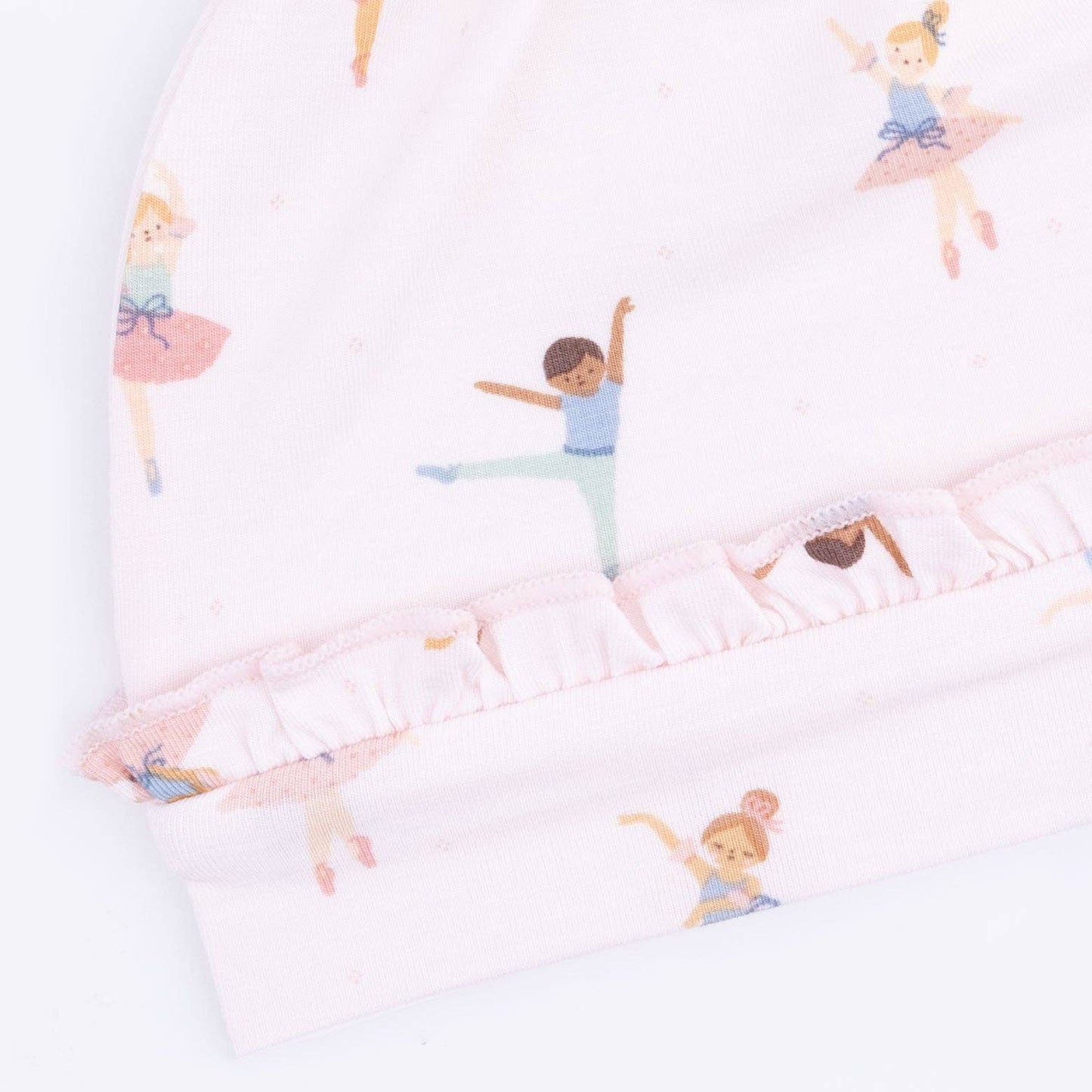 Petite Ballet - Kimono Gown & Ruffle Knotted Hat: 0-3M