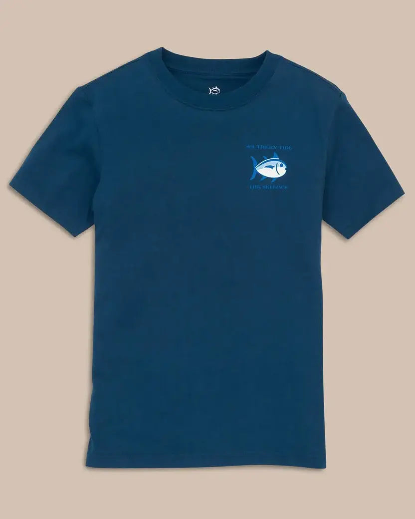 Youth SS Classic Skipjack Tee: Yacht Blue