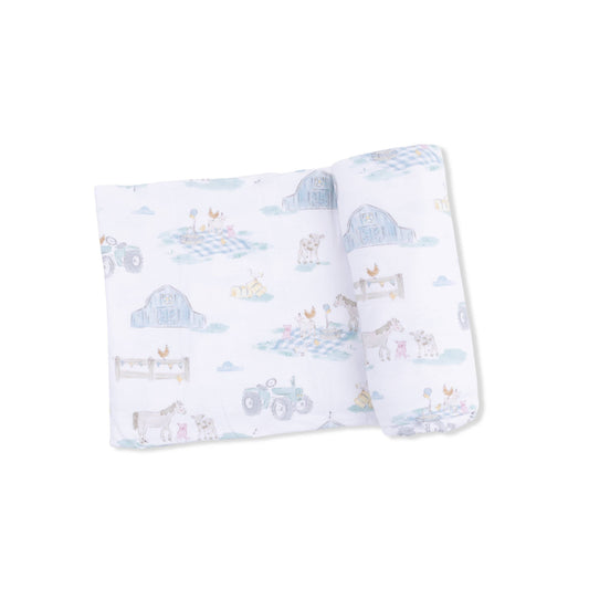 Farm Animal Party - Swaddle Blanket: 45X45