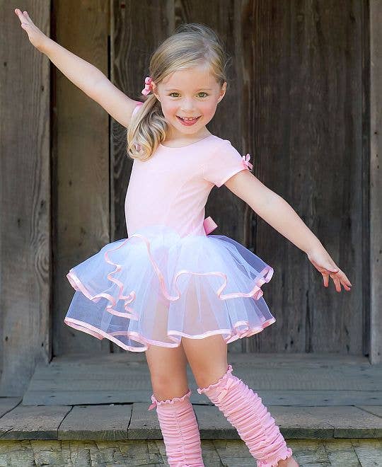 Girls Pink Ballet Tutu Dance Leotard: Pink