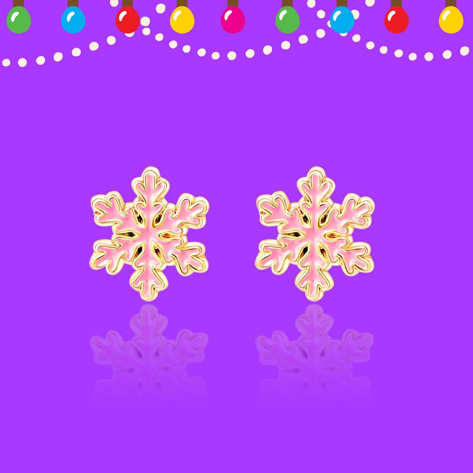 Snowflake Magic Earrings | Kids Studs | Stocking Stuffer
