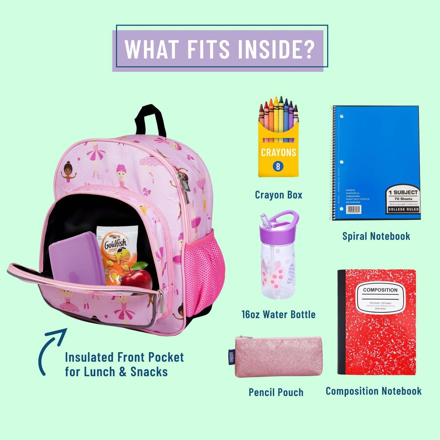Ballerina Pack and Snack Backpack - 12 Inch