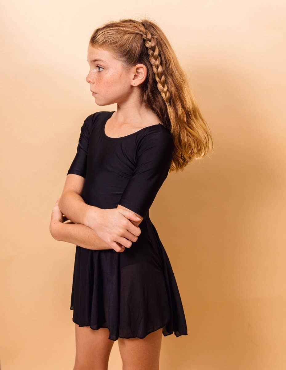 Kids Skirt Leotard: BLACK