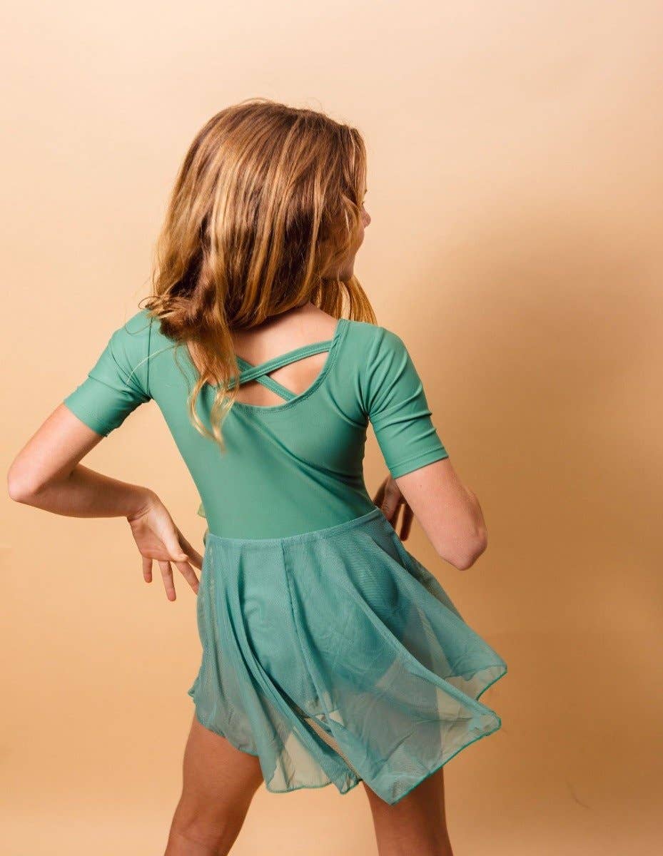 Kids Skirt Leotard: BLACK