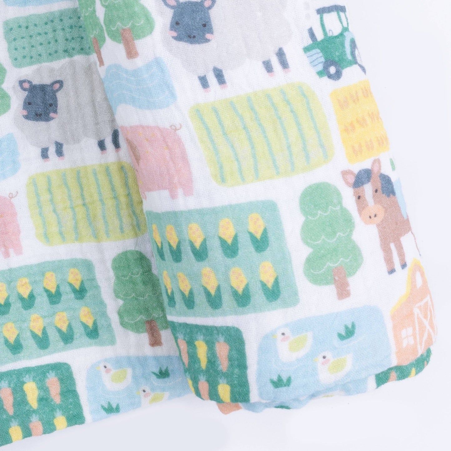 Patchwork Farm - Swaddle Blanket: 47X47