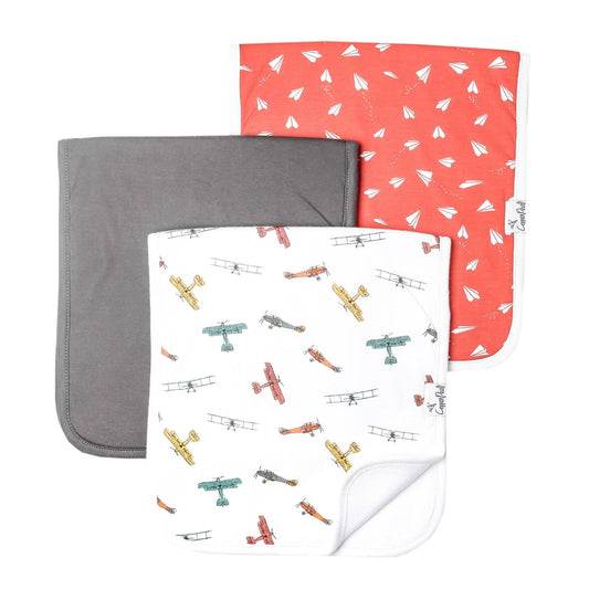 3 Pack Premium Burp Cloths - Ace