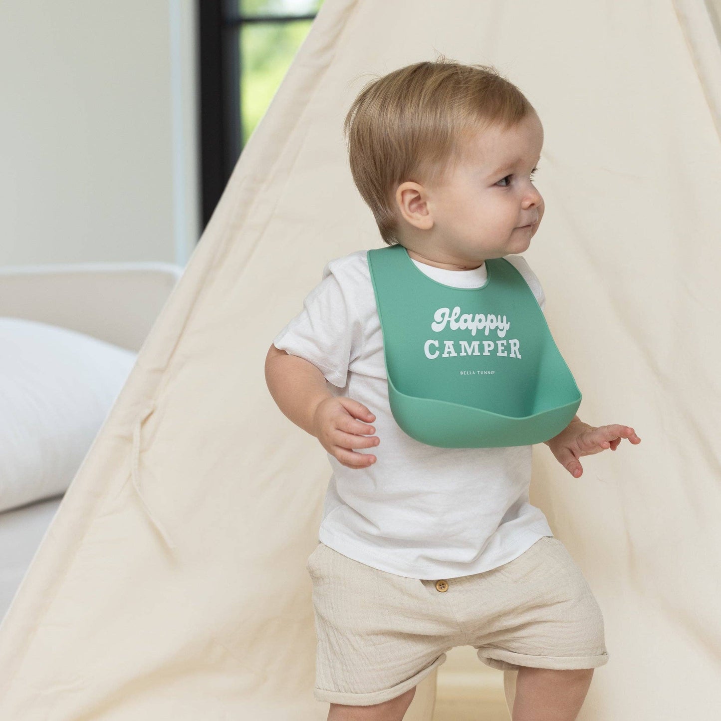 Happy Camper Wonder Bib: Green
