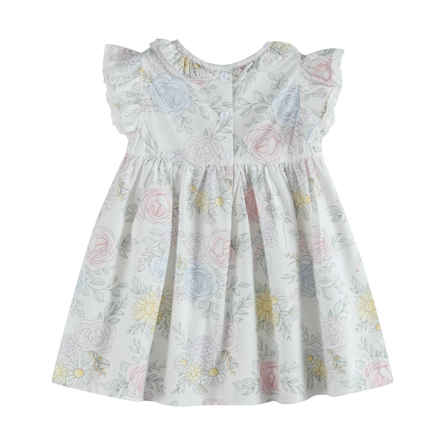 Bouquet Floral Ruffle Dress
