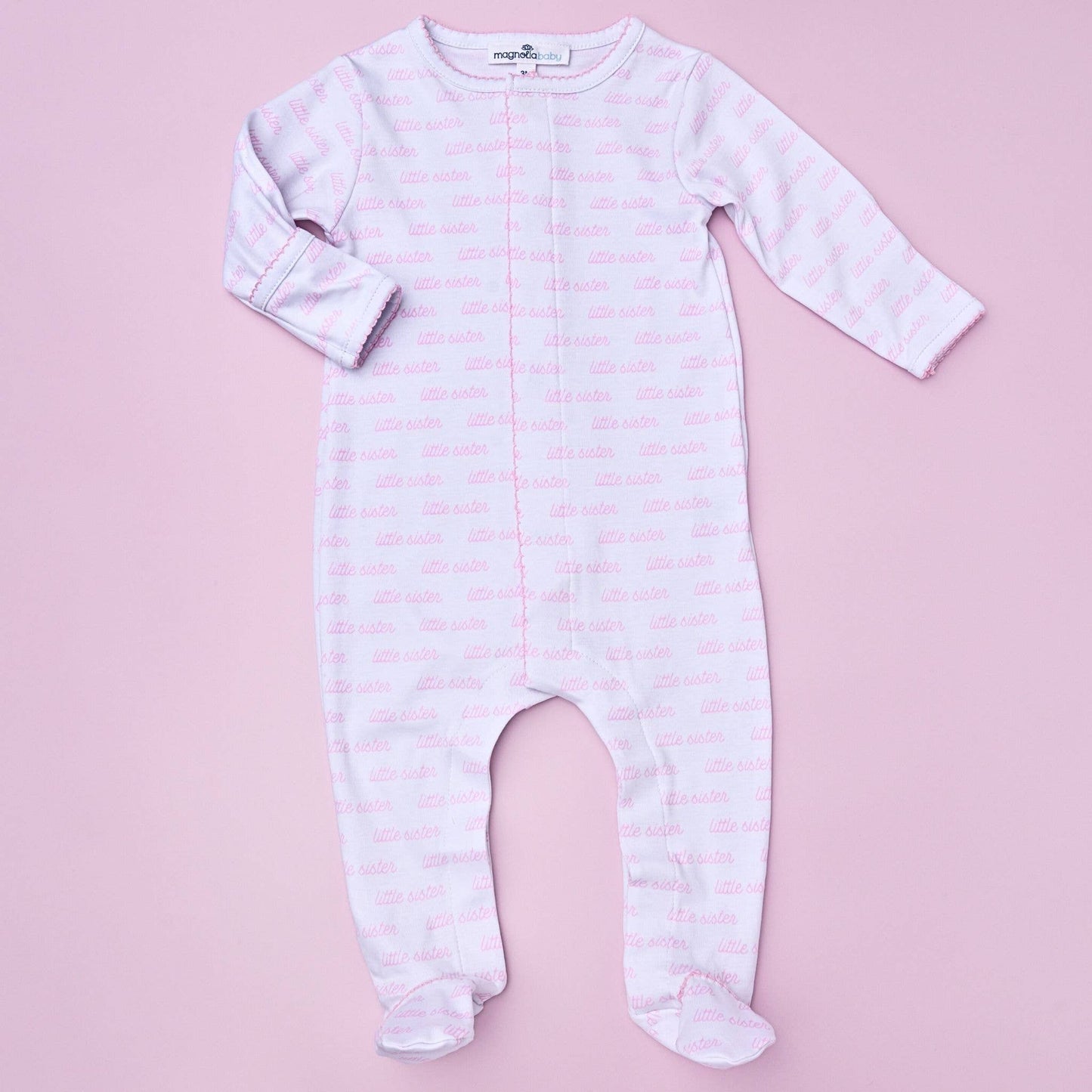 Little Sister Printed Footie: Pink