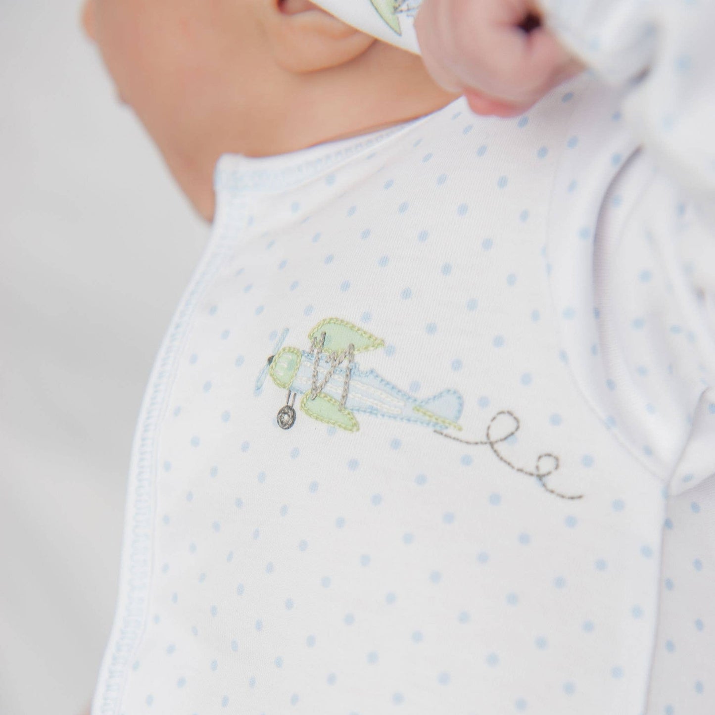 Take Flight Embroidered Footie: