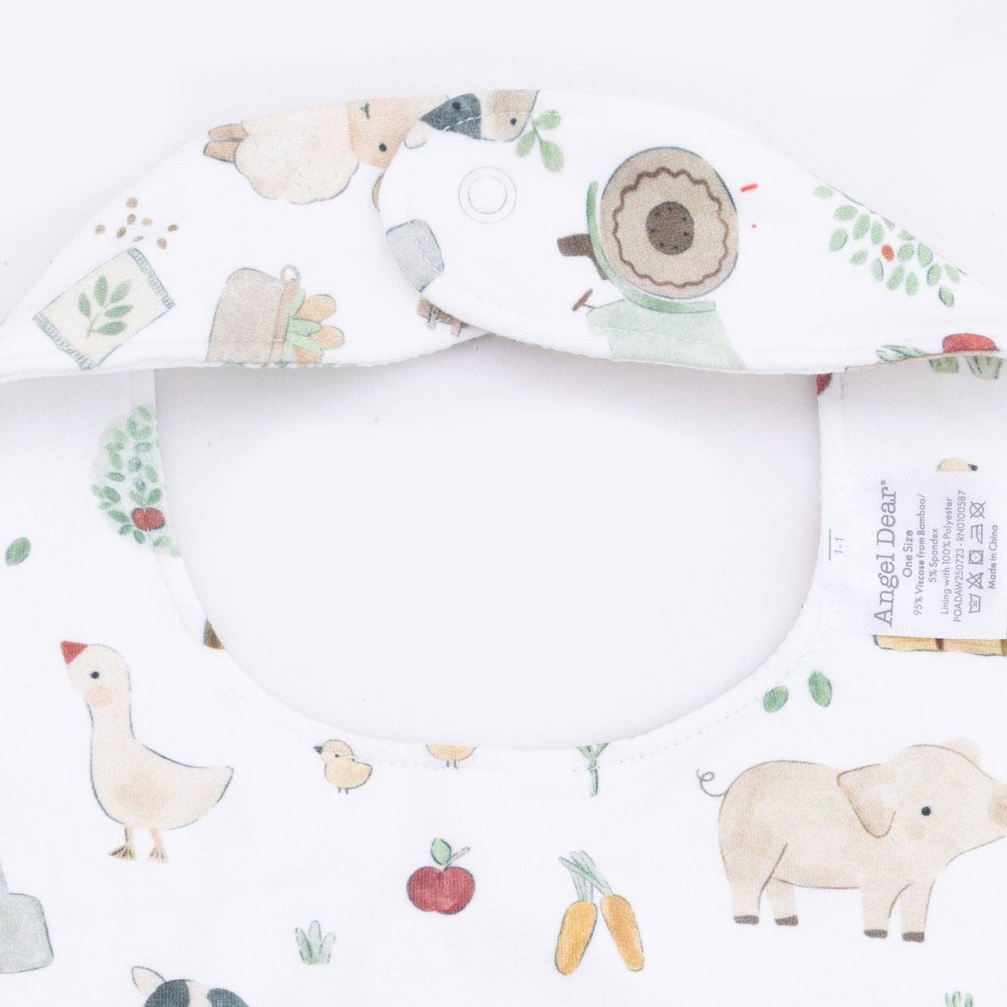 Cute Farm Animals Uni - Feeding Bib: 0-3M
