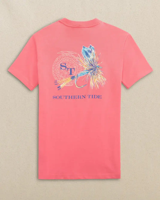 Youth SS Reel Fly Adams Tee: Island Pink
