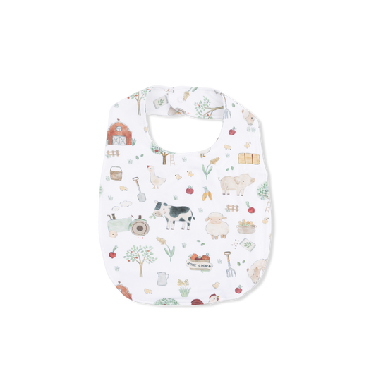 Cute Farm Animals Uni - Feeding Bib: 0-3M