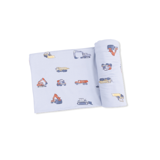 Construction Vehicles - Swaddle Blanket: 45X45