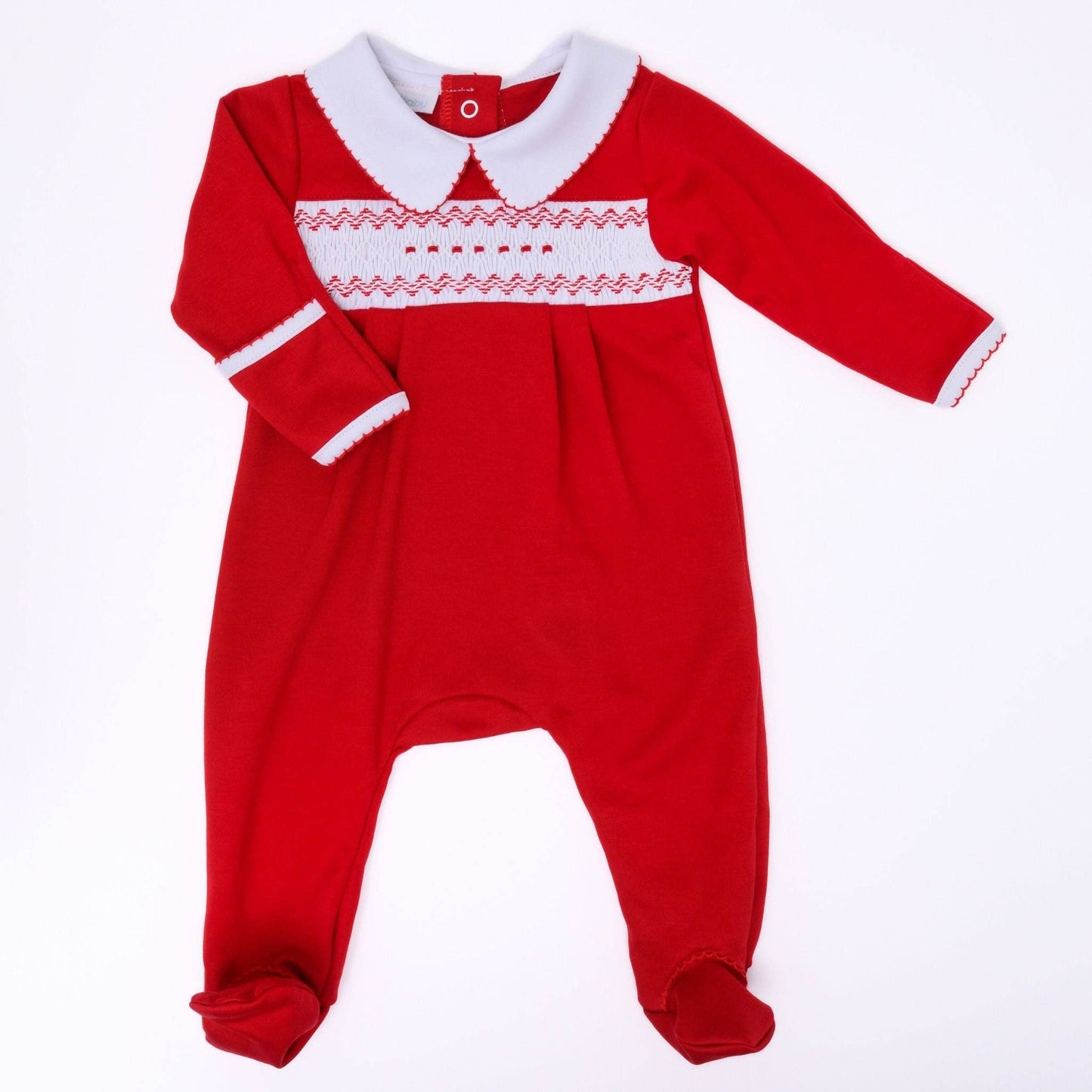Chris Classics Smocked Unisex Footie - Red