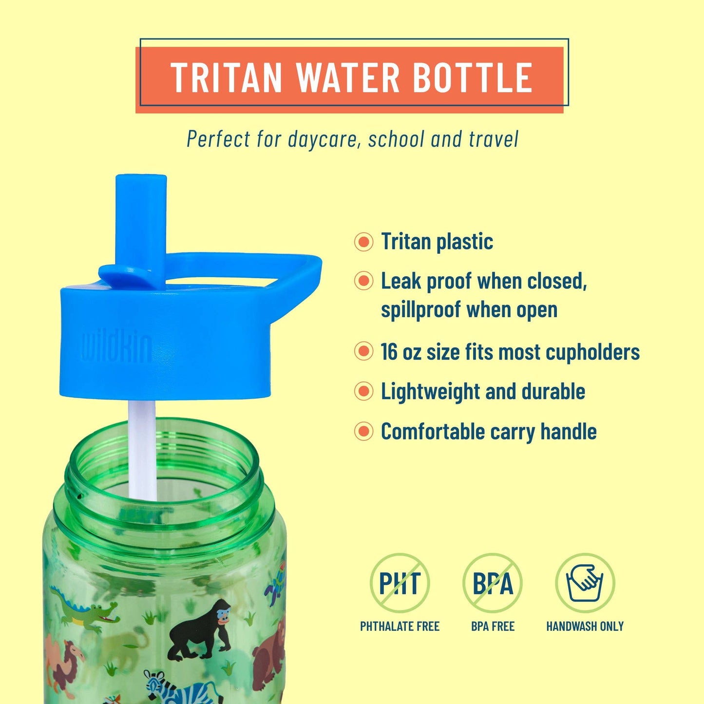 Wild Animals 16 oz Tritan Water Bottle