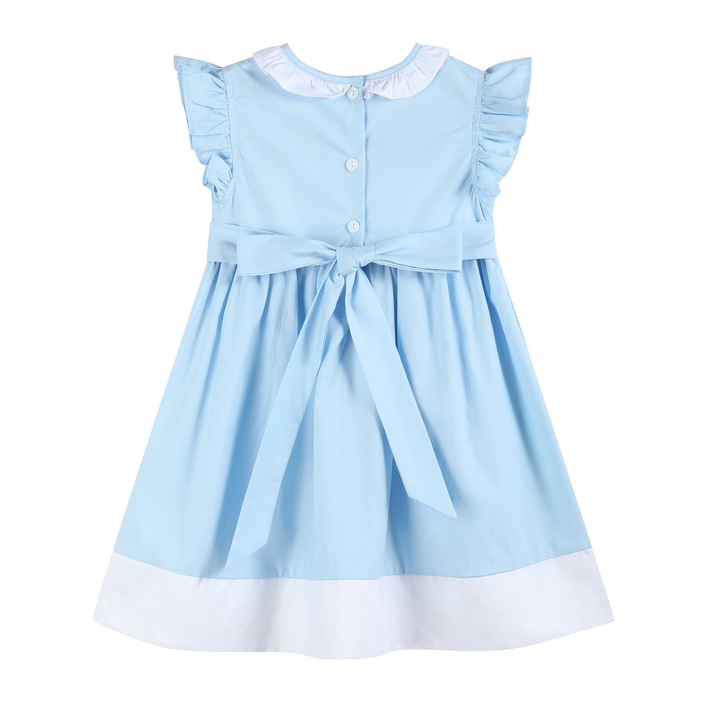Blue Big Sister Smocked Dress