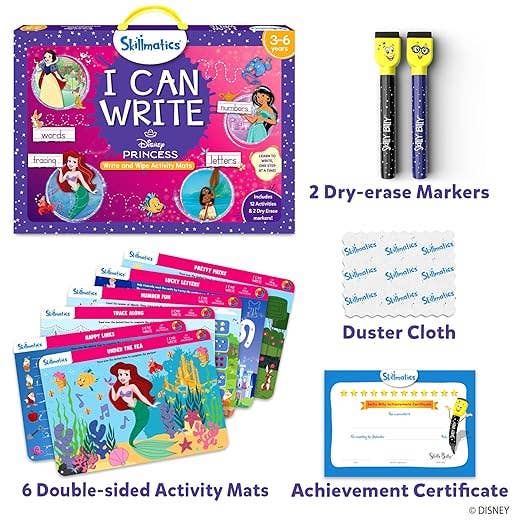 Skillmatics - I Can Write: Disney Princess Activity Mats