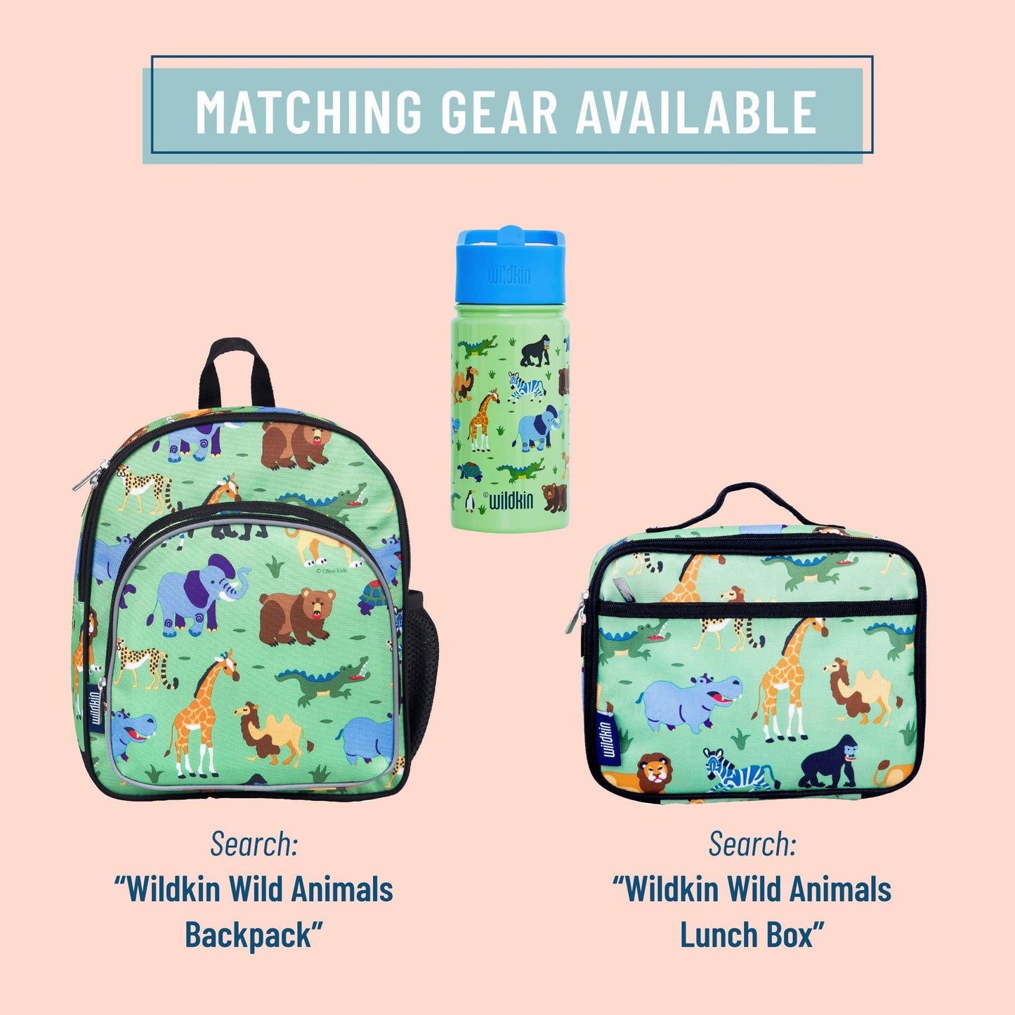 Wild Animals 14 oz Steel Bottle