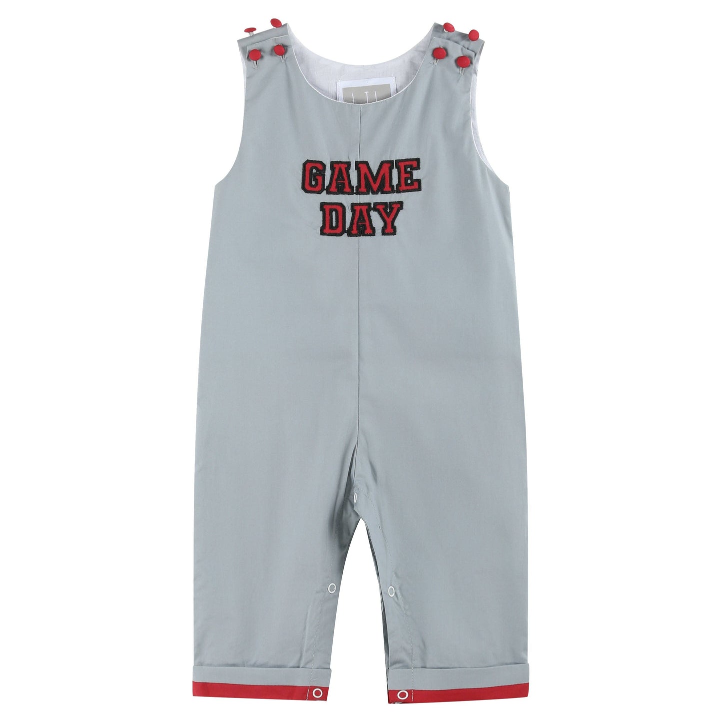 Gray and Red Fan Overalls