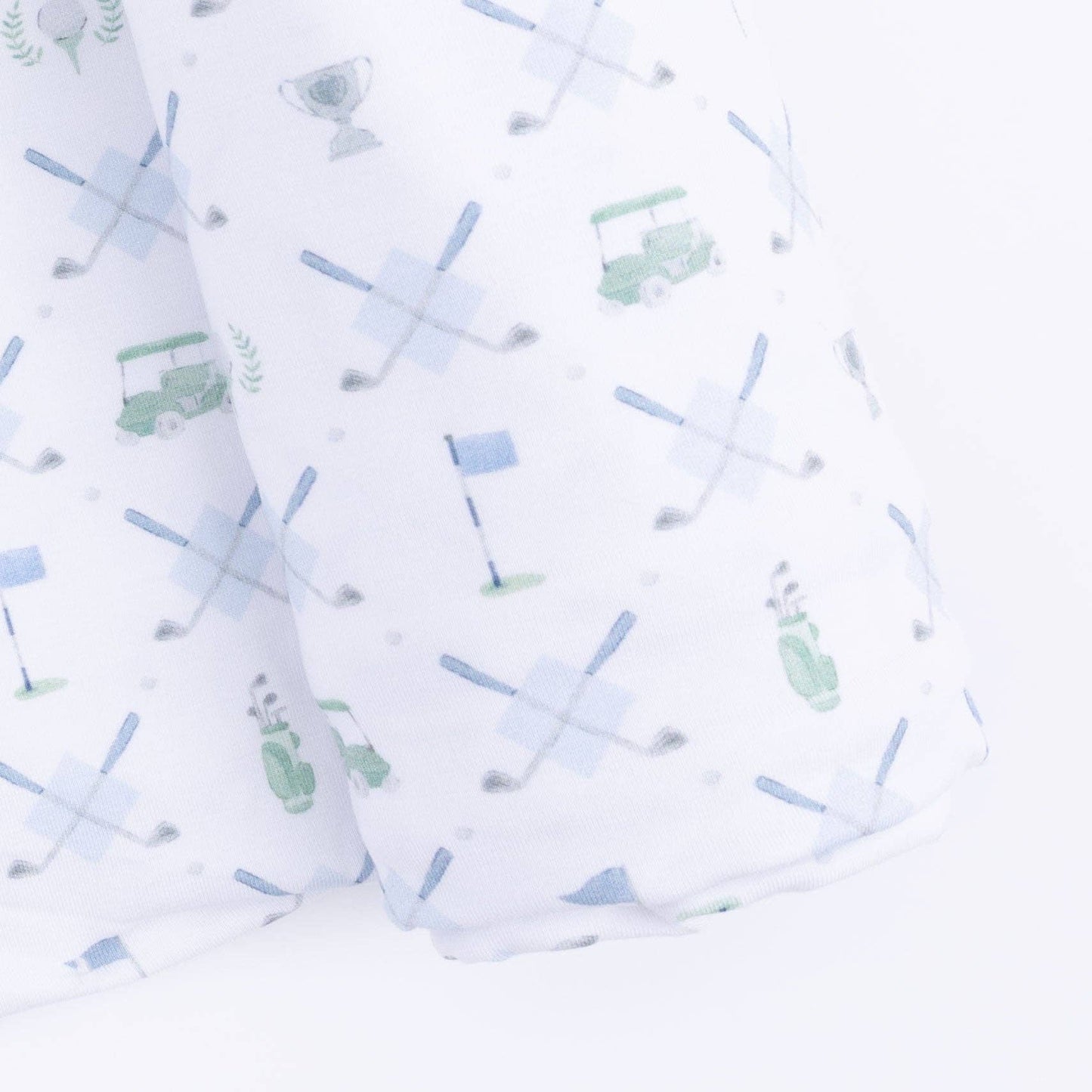 Golf Trellis Blue - Swaddle Blanket: 45X45