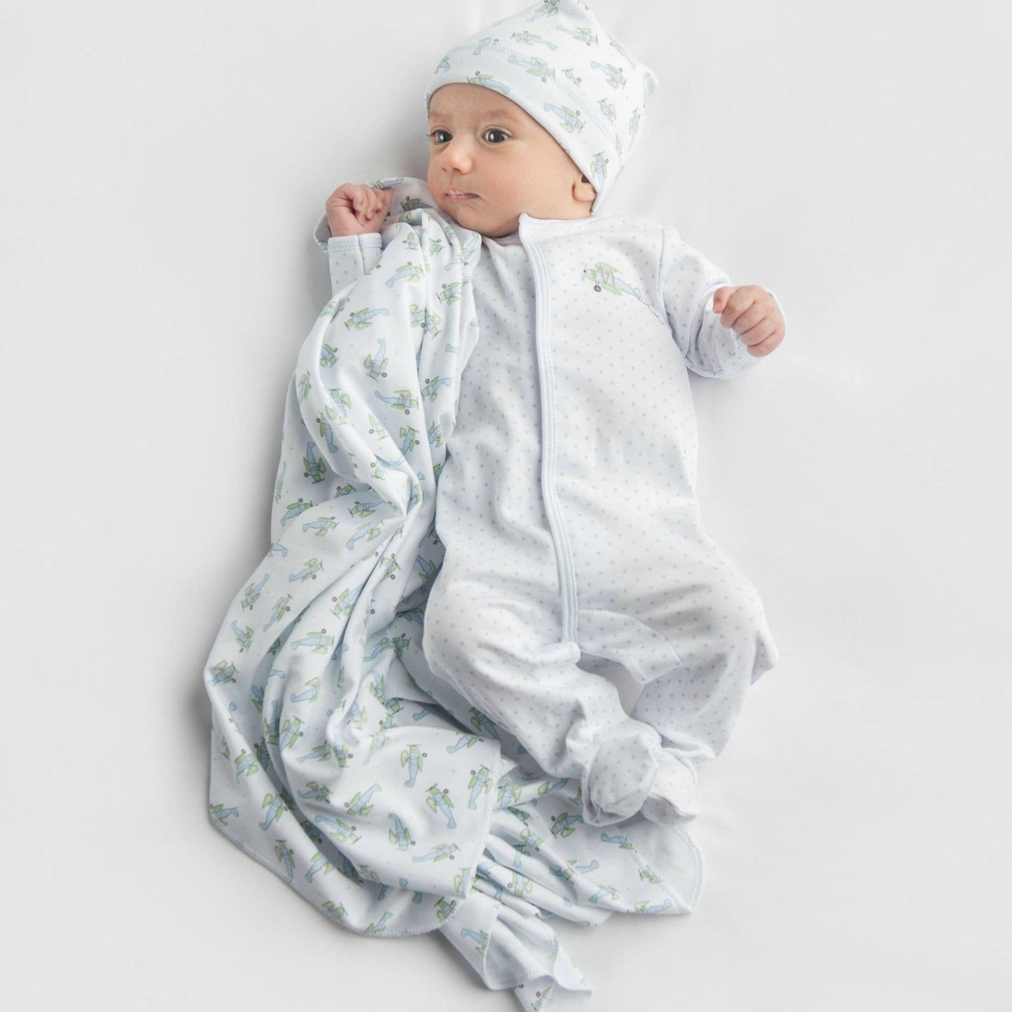 Take Flight Embroidered Footie: