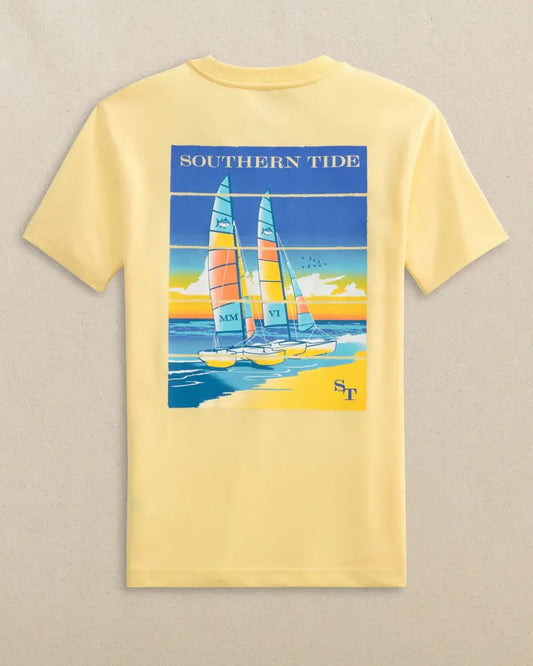 Youth SS Beach Catamarans Tee: Pineapple