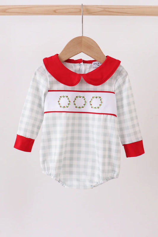 Christmas wreath embroidery bubble