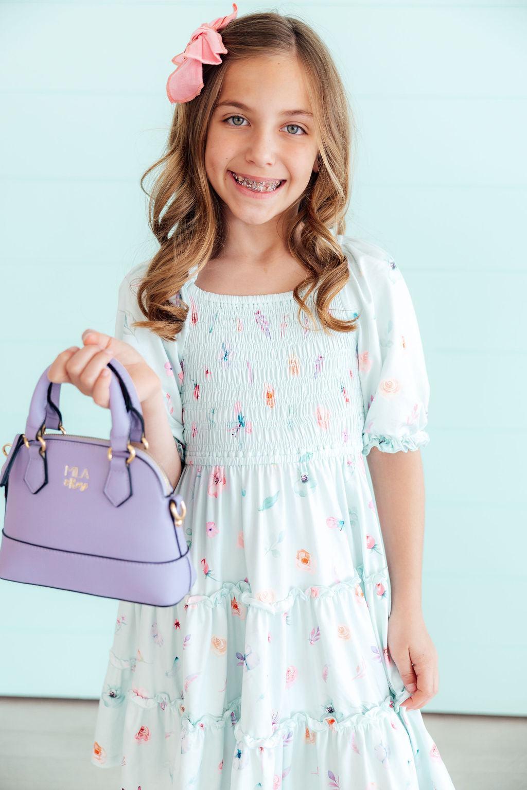 Butterfly Ballet Smocked Ruffle Dress