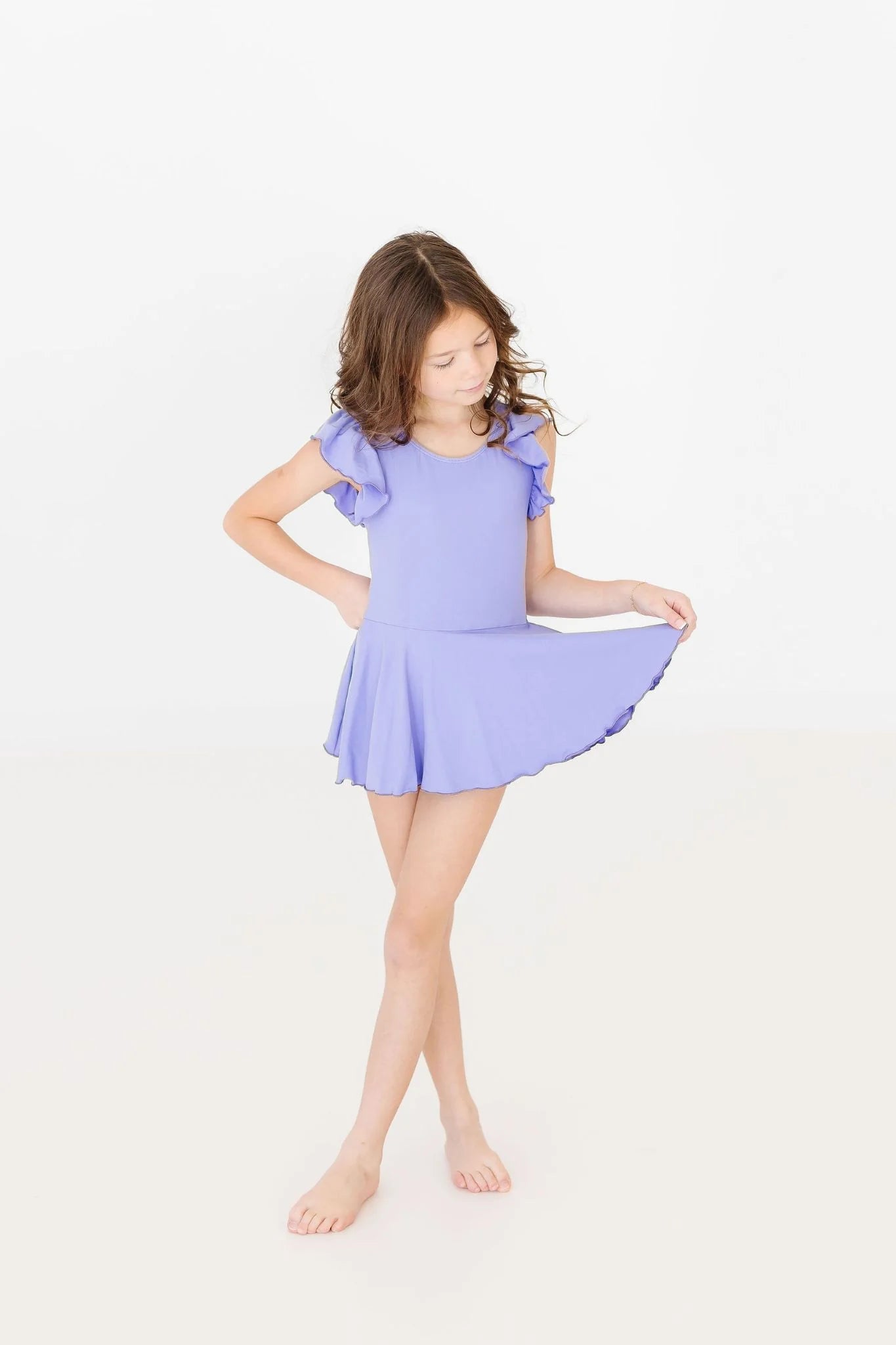 Periwinkle S/S Twirl Leotard